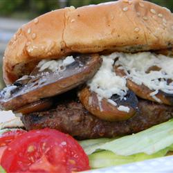 Griddle Mushroom Swiss Burgers